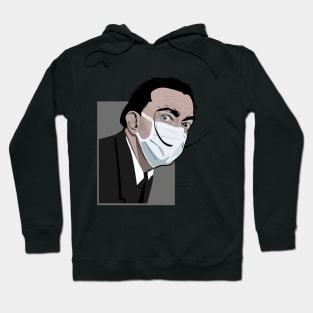 Dali with a mask (grey) Hoodie